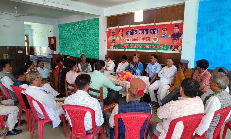 भाजपा प्रदेश अध्यक्ष ने मंडी लोकसभा क्षेत्र में मोर्चा सम्भाला
