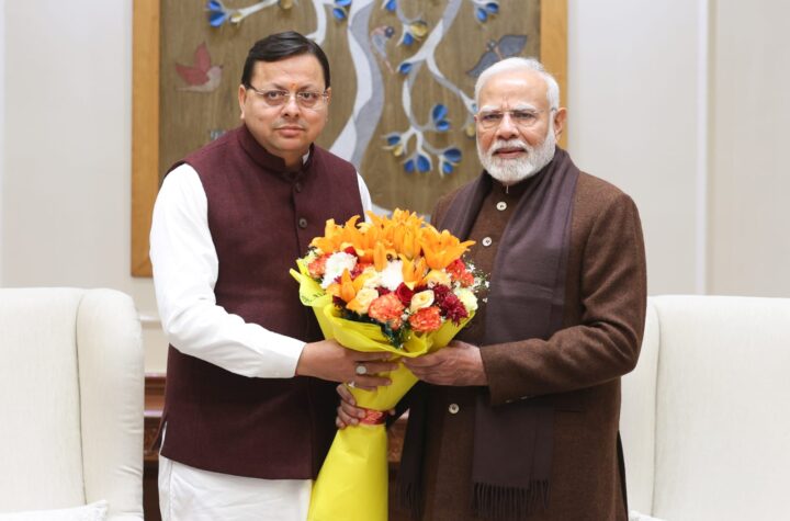 दिल्ली में सीएम धामी ने प्रधानमंत्री मोदी से की मुलाकात