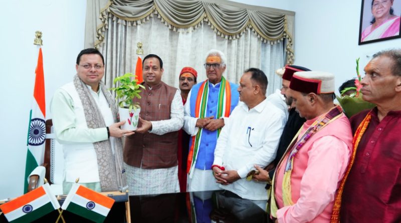 बद्री-केदार मंदिर समिति के प्रतिनिधिमंडल ने सीएम धामी से की मुलाकात